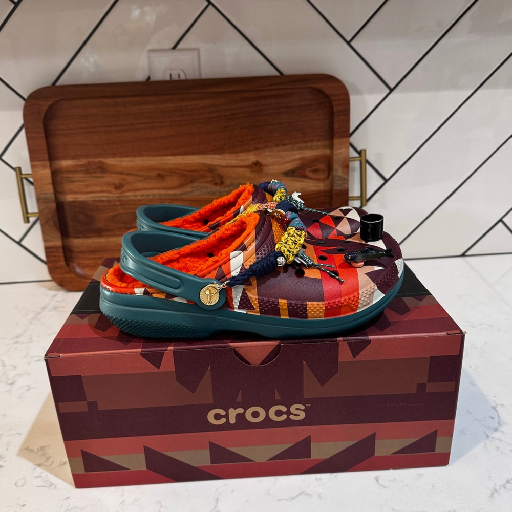 CCrocs x Pendleton collab Classic Lined Clog limited-edition size 8